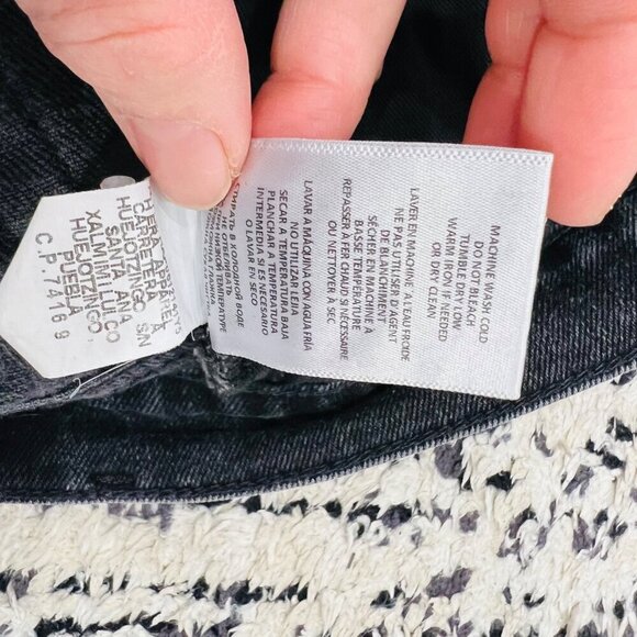 Re/done Women 70s stove pipe jeans, black wash, Size 28 L71 - Picture 11 of 12